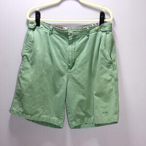 Vintage OP Ocean Pacific Green Cotton Shorts Coastal Prep Size Large